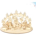 Miniatyrbillede 1 af 5: Julepynt Træ Julekrybbe Skrivebord DIY Jule F