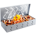 Miniatyrbillede 1 af 5: Grill Rygeboks, Rustfrit Stål Fødevaregodkendt, Fungerer med Træflis Røget BBQ-smag, Hængslet Låg, Vridningsfri Grilltilbehør