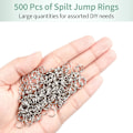 Miniatyrbillede 3 af 7: 500 stk. 8 mm Dobbelt Sløjfer Split Springringe Mini Metal Ring Con