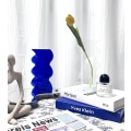Miniatyrbillede 5 af 7: Klar Akryl Vase, Geometrisk Akryl Blomster Vase, Høj Bølgeform