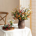 Miniatyrbillede 2 af 6: 5 lange gren små roser, rose simuleringsblomster, silkeblomster