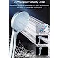 Miniatyrbillede 6 af 7: Bruseshowerhoved LED Regnbrusespray Automatisk Farveskift