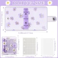 Miniatyrbillede 2 af 7: 2 Sæt Transparent 3-Ringe Mappeomslag med Indre Papir PVC Mini
