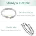 Miniatyrbillede 4 af 7: 500 stk. 8 mm Dobbelt Sløjfer Split Springringe Mini Metal Ring Con