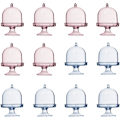 Miniatyrbillede 1 af 5: 12 stk. Mini Kage Klokke Stativ, Mini Transparent Kage Stativ, Fo
