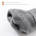 Miniatyrbillede 6 af 7: Unisex Vintervarme Strikede Handsker, Tykke Fleece Elastiske Manchetter