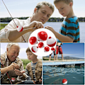 Miniatyrbilde 4 av 5: Fiskeklips Flyte, Stiv ABS Trykknapp Fiske Rund Bøye Flyte