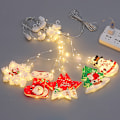 Miniatyrbillede 7 af 7: LED Julelysstreng USB Snemand Snefnug Vindue Dekoration