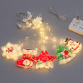 Pikkukuva 7 / 7: LED-jouluvalosarja USB-liitäntään, Lumimies ja Lumikiteet Ikkunan Koristeeksi