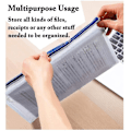 Miniatyrbild 2 av 4: Dww-5st Zipper-filpåsar, blixtlåspåse, Pvc-dokumentpåse Zip DXGHC