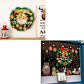 Miniatyrbillede 5 af 5: 1 Stykke Krans, Juledekoration Krans, Grøn Kunstig Ch