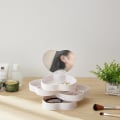 Miniatyrbilde 2 av 6: 4-lags reise smykkeskrin arrangør displaybrett, hvit, bærbar