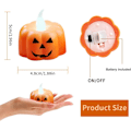 Pikkukuva 2 / 5: 12 kpl Halloween-kurpitsakynttilät liekittömät kynttilät paristoilla DXGHC