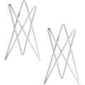 Miniatyrbilde 1 av 6: （Hvit）2 stk Luftplante Stativ Tillandsia Base Moderne Geometrisk Metall