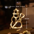 Miniatyrbillede 5 af 6: 7 nye LED juledekorationer med julemand, snemand til vinduet