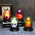 Miniatyrbillede 4 af 5: Halloween LED-lys kreative stearinlysføder håndværkslys pynt