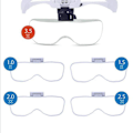 Miniatyrbillede 2 af 5: Forstørrelsesglas Forstørrelsesglas med LED-lys - 1X - 3.5X