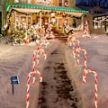 Miniatyrbild 2 av 7: 5 stycken julgodislampor, solcellsdrivna stavar, marklampor
