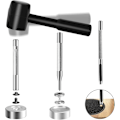 Miniatyrbilde 5 av 5: 120 sett skinn trykknapper sett med hammer puncher, 12,5 mm metallknapp trykknapper trykknapper med 4 setterverktøy for Cl