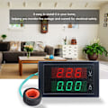 Pikkukuva 5 / 6: Digitaalinen ampeerimittari AC 80V-300V 100A, 2-in-1 multimetripaneeli 110V/22