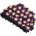 Miniatyrbilde 2 av 4: Badehette for kvinner med blomsterblader i retro stil