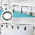 Miniatyrbillede 5 af 5: 10M Rustfri Ståltråd Wire Belagt 2 mm Stålwirer Justerbar Gardinwire Hængende Wire med Monteringsklemmer