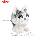 Miniatyrbillede 2 af 5: Micro Cat Byggeklodser Dyr Mini Byggelegetøj Klodser, 103 DXGHC