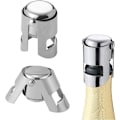 Miniatyrbillede 1 af 4: Sæt med 2 vinflaskepropper, champagnekorker, rustfrit stål