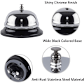 Miniatyrbild 6 av 6: 2-pack Klocka för reception 3,35 tum Silver Metall Rostfri Ring