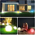 Miniatyrbilde 6 av 6: Solcellelamper Utendørs, LED Solcelledrevne Utendørs Ball Lys IP68 W