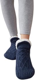 Inomhus Golv Halksäkra Varma Sockor, Handvävda Sammetfodrade Tofflor