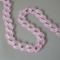 Miniatyrbilde 3 av 4: Rosa - 1 stk, 2,5 cm bred, 85 cm lang, akryl kjede for kvinner DXGHC