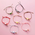 Miniatyrbilde 5 av 5: Søt Glad Katt Armbånd Feng Shui Maneki Neko Snøre Armbånd Justerbar