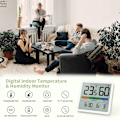 Miniatyrbillede 3 af 5: Indendørs Hygrometer Termometer, Desktop Digital Termometer med DXGHC