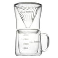 Miniatyrbild 1 av 3: Dubbellagers Kaffefilter Set V60 Glas Kaffedroppare Kaffe DXGHC