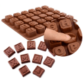 Miniatyrbillede 3 af 5: Silikoneforme til bagning 26 engelske bogstaver + 4 hvide plader Cr