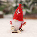 Miniatyrbillede 6 af 7: 4 stk. Julemandstegn med snømand uden ansigt, ski-dukke, jul