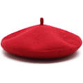 Miniatyrbilde 1 av 7: Dame Ullfransk Beret Beanie Vinterhatt Floppy Cap - Rød