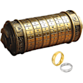 Pikkukuva 1 / 5: Da Vinci -koodin Mini Cryptex -lukko piilotetuilla lokeroilla