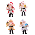 Miniatyrbillede 1 af 6: 4 stk. Julepynt Harpiks Julemand Ornamenter Sta