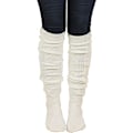 Pikkukuva 1 / 7: Naisten kaapelikudotut polvenpituudet talvibootsisukat Extra Long Thigh L