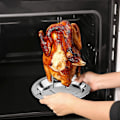 Miniatyrbillede 5 af 5: BBQ Vertikal Kyllingeholder i Rustfrit Stål - Foldbar og Chic