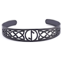 Miniatyrbillede 1 af 6: Norse Viking Armbånd i Rustfrit Stål med 24 Runer Hul Design