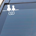 Miniatyrbilde 4 av 5: 2 stk Søte Katt Sidekropp Dekal 3D Vinyl Grafikk, Lastebil Bil