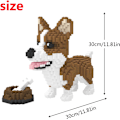 Miniatyrbillede 2 af 3: Hunde Mikro Byggeklodser Dyr Mini Byggelegetøj Klodser kæledyr DXGHC