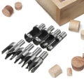 Miniatyrbilde 1 av 6: 8 stk HSS Trepluggkutter Trebearbeidingsverktøy Pluggborr Bits Wo