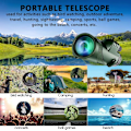 Miniatyrbillede 5 af 5: 80x100 Monokular-Teleskop Højtydende Monokular til Voksne Monokular til Smartphone Adapter Monokular Teleskop Jagt