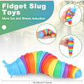 Miniatyrbilde 2 av 7: Sansestimulerende leker, 3D ledddyr snegleleker, fleksibel snegle sansestimulering