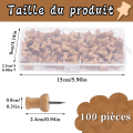 Miniatyrbillede 2 af 5: 100 stk Træ Push Pins Dekorative Push Pins Markeringspind til Kort