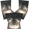 Miniatyrbilde 7 av 7: 1 stk 3D Pop Up Bursdagskort, Varme LED-lys Bursdagskake Musikk
